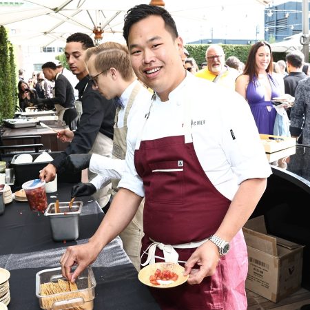 Buddha Lo works the FYC event at the NBCU FYC House.