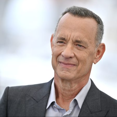 Tom Hanks attends the photocall for "Elvis" during the 75th annual Cannes film festival at Palais des Festivals on May 26, 2022 in Cannes, France.