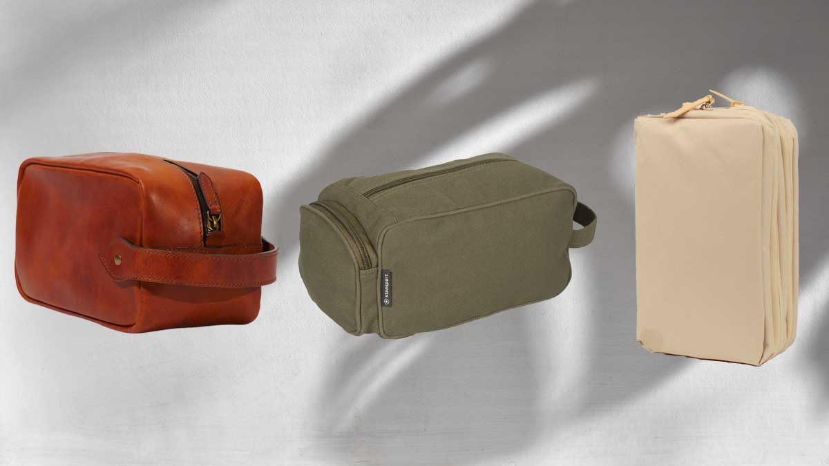 A sampling of the best Dopp kits for men and travel.