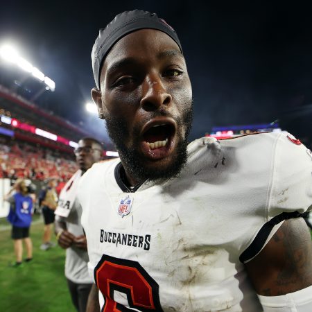 Le'Veon Bell walks off the field after a game at Raymond James Stadium