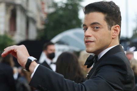 Rami Malek attends the World Premiere of "No Time to Die" in London.