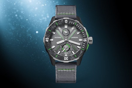 The Ulysse Nardin Diver Watch on an ocean background