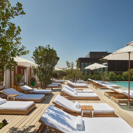 The rooftop pool at the Madrid Edition in Spain