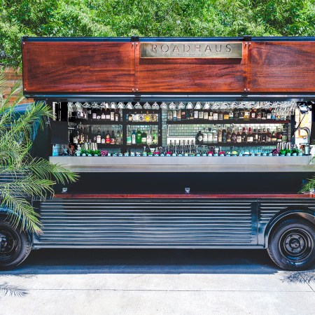 The 1967 Citroën HY van that The Roosevelt Room bar in Austin, Texas, now uses as a mobile cocktail truck they're calling RoadHaus