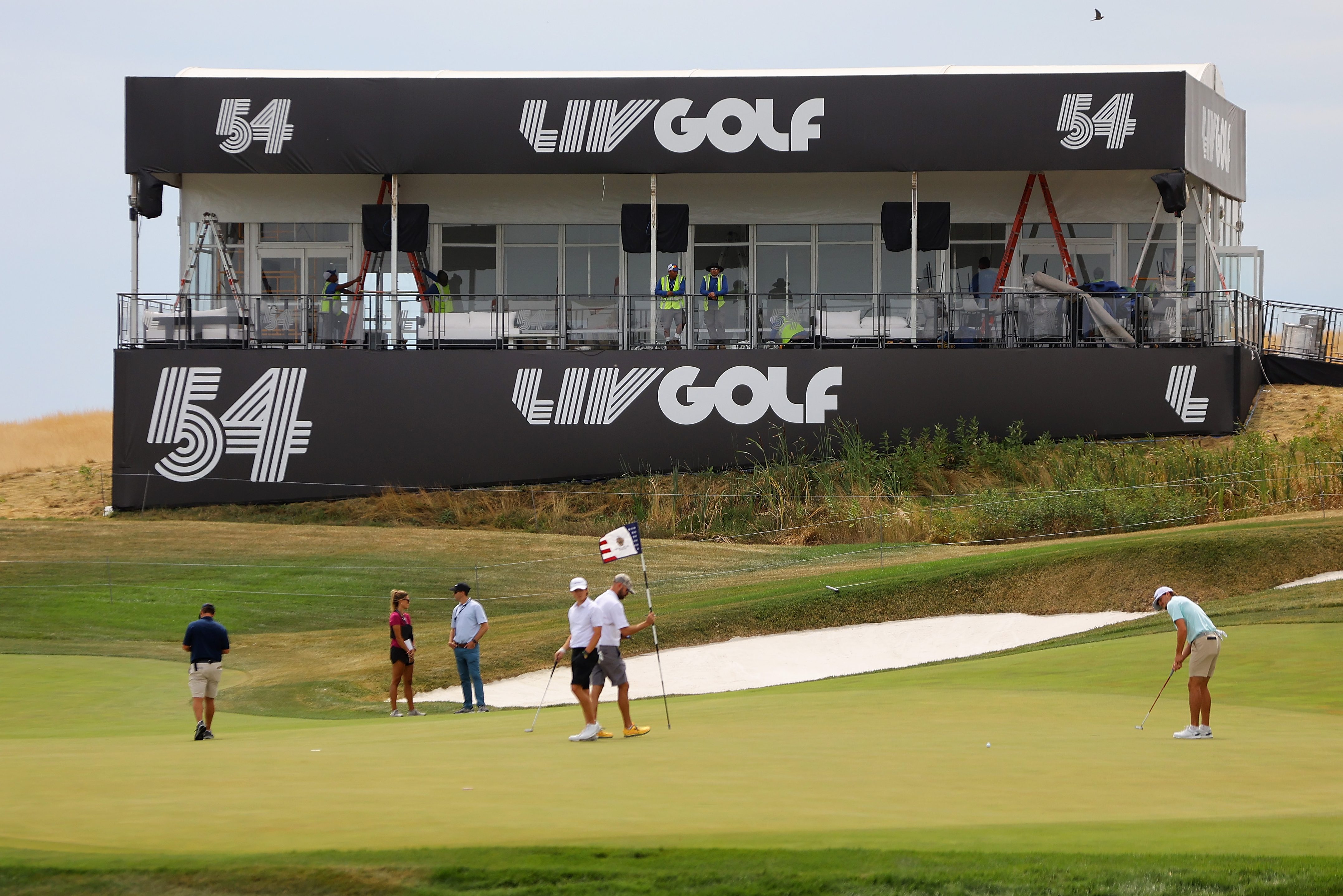 Trump National Golf Club during a practice round before the LIV Golf Invitational