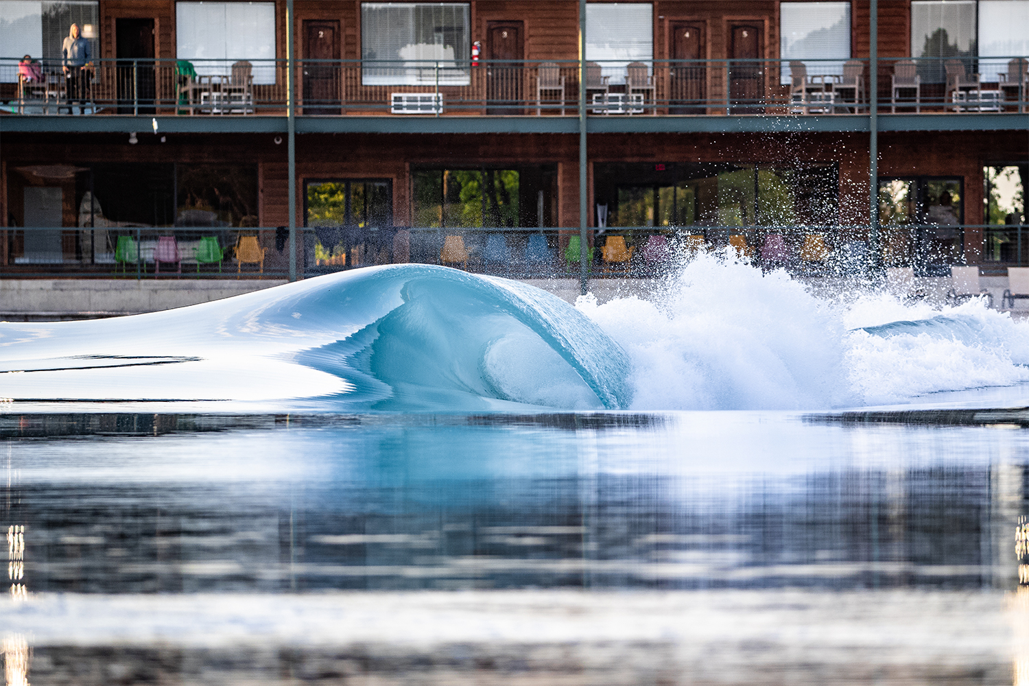 A wave created by the PerfectSwell technology at Waco Surf in Texas