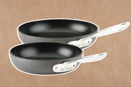 Two frying pans from All-Clad, all on sale during the factory seconds event