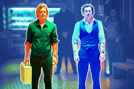 two characters from the Movie Bullet Train highlighted in various colors