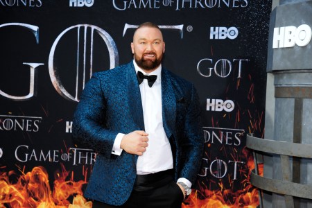 Hafþór Júlíus Björnsson at the premiere of "Game of Thrones."