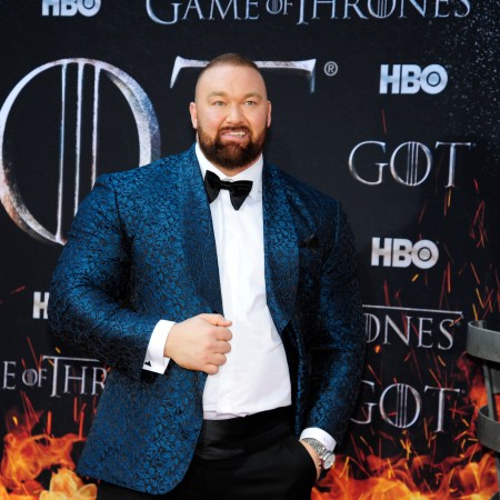 Hafþór Júlíus Björnsson at the premiere of "Game of Thrones."