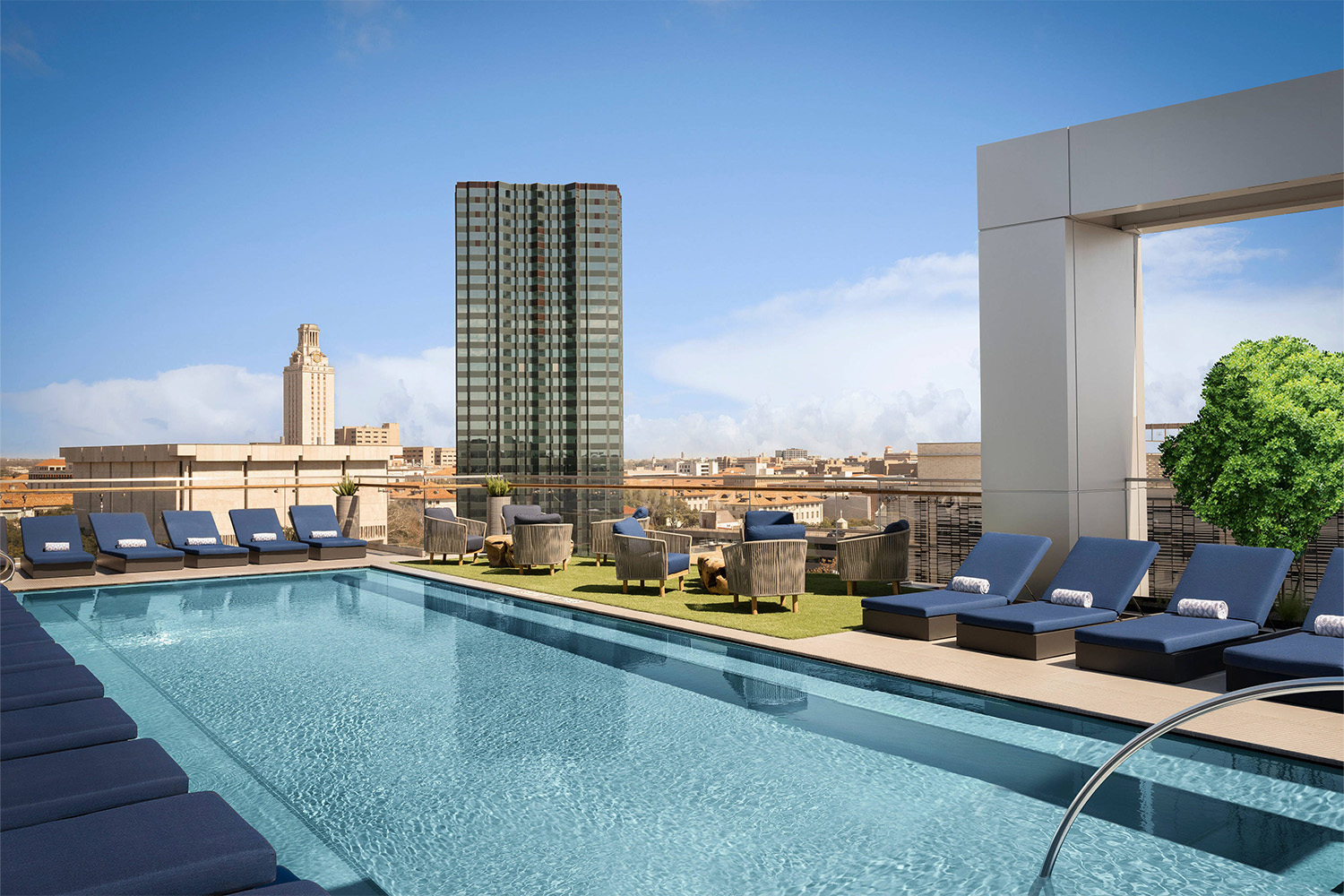 The Otis Hotel's rooftop pool