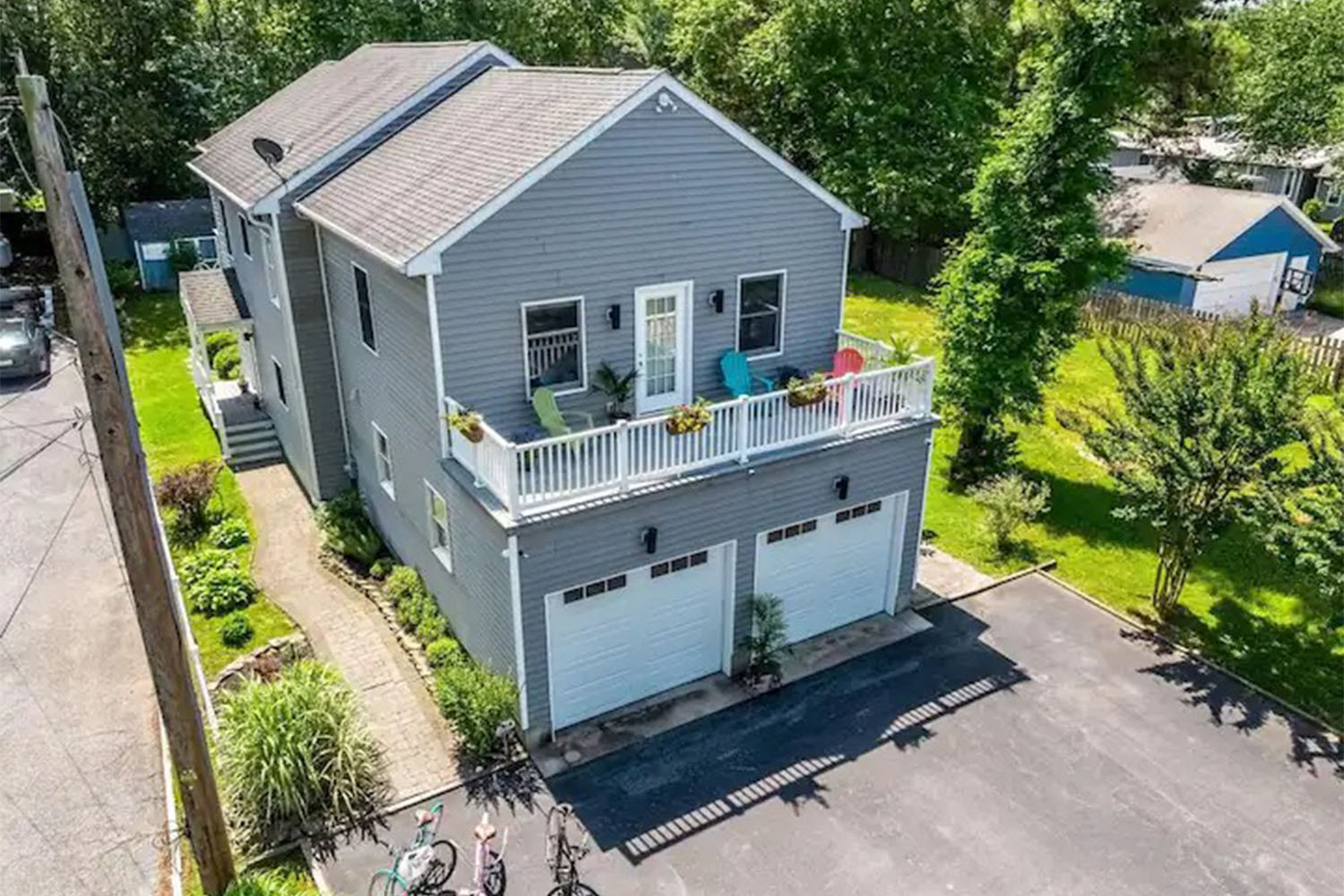 Deck of beach house