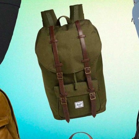 The best backpacks on a blue and green background