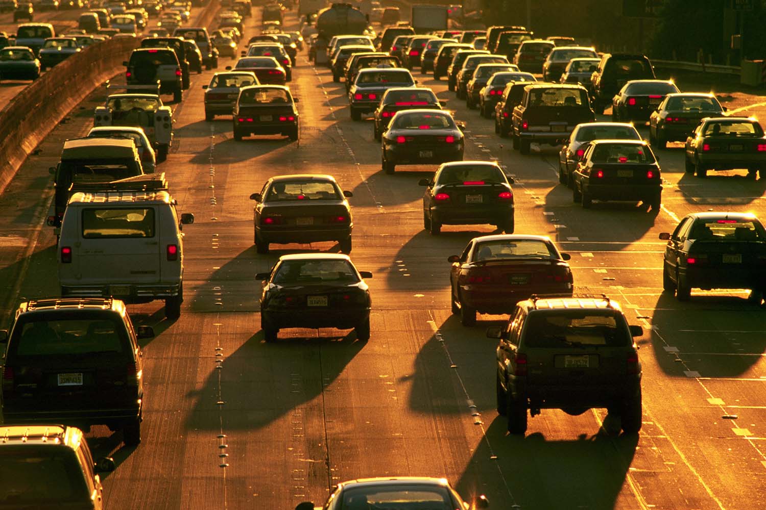 Heavy Traffic on an LA Freeway