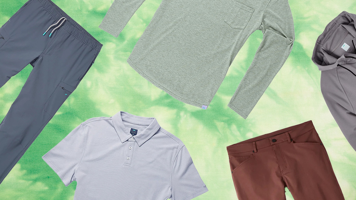 a collage of items from the Myles Apparel End of Summer Sale on a green tie dye background