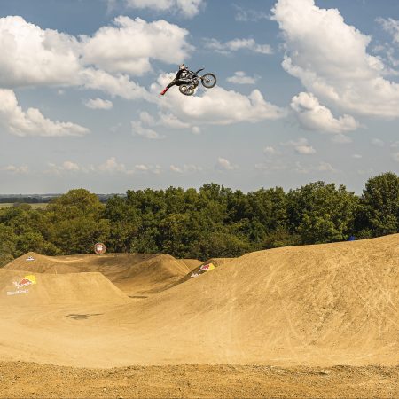 Tyler Bereman riding at Red Bull Imagination 2 in Fort Scott, Kansas.