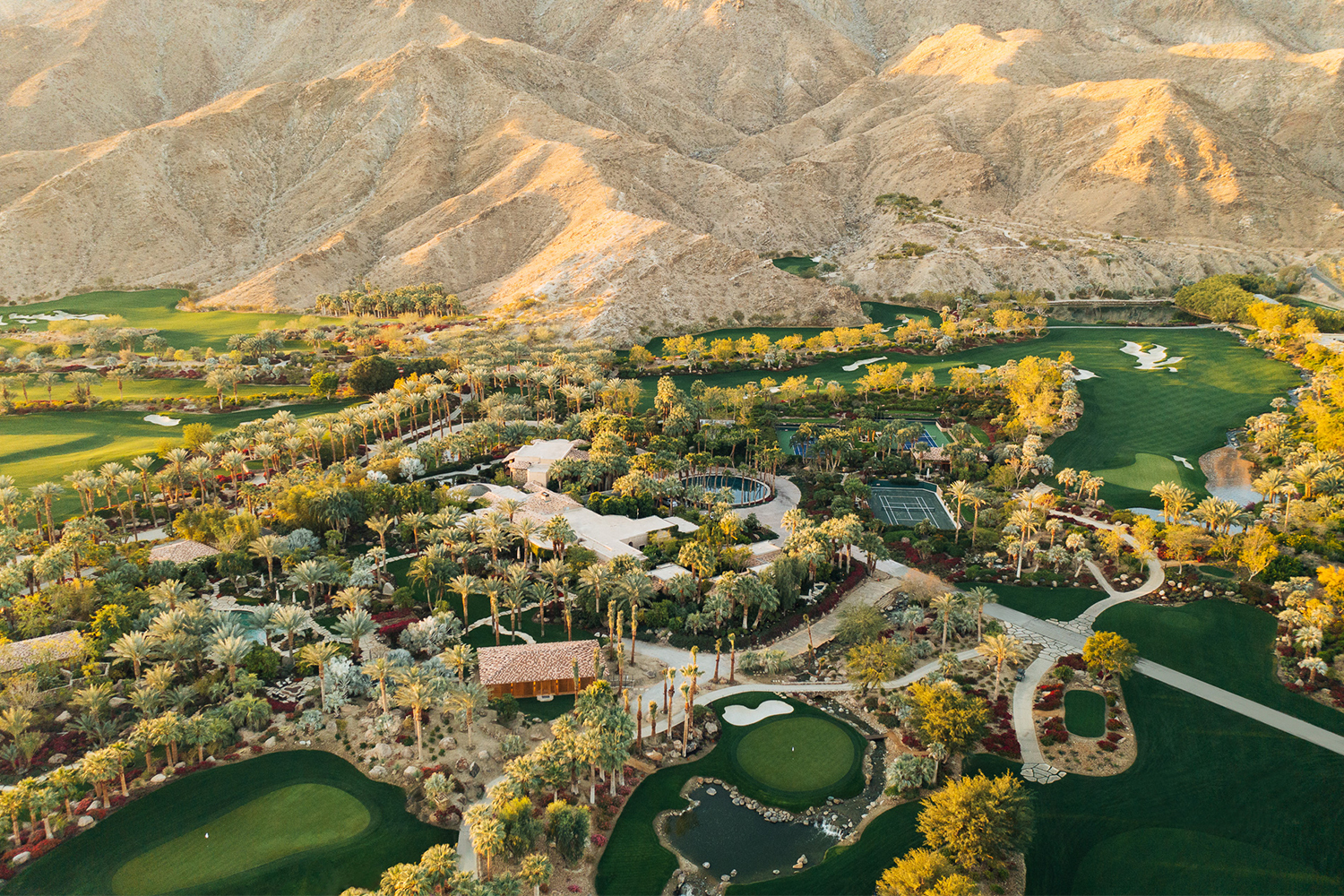 A overhead view of Sensei Porcupine Creek in Rancho Mirage, California