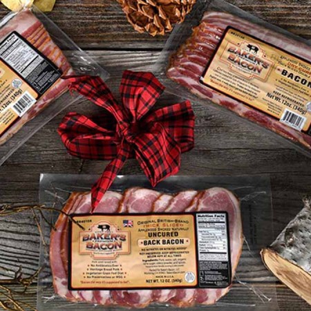 Gift boxes from Baker's Bacon