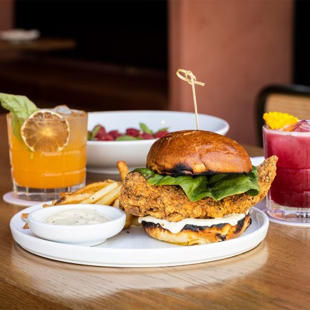 The chicken sandwich available at Los Angeles restaurant Short Stories from Chef Jorge Serrano