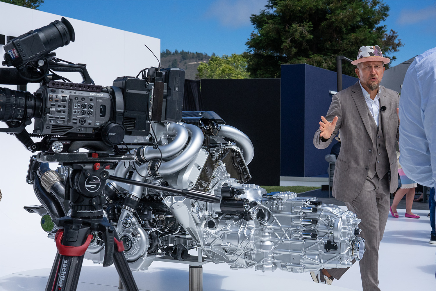 Engine on display at Rolex Monterey Motorsports Reunion