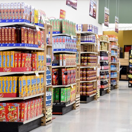 A grocery store aisle in Pennsylvania.