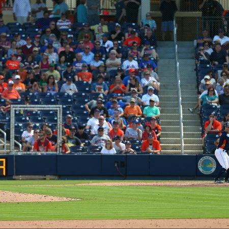 Eric Hanhold gets set to deliver a pitch as the pitch clock counts down.