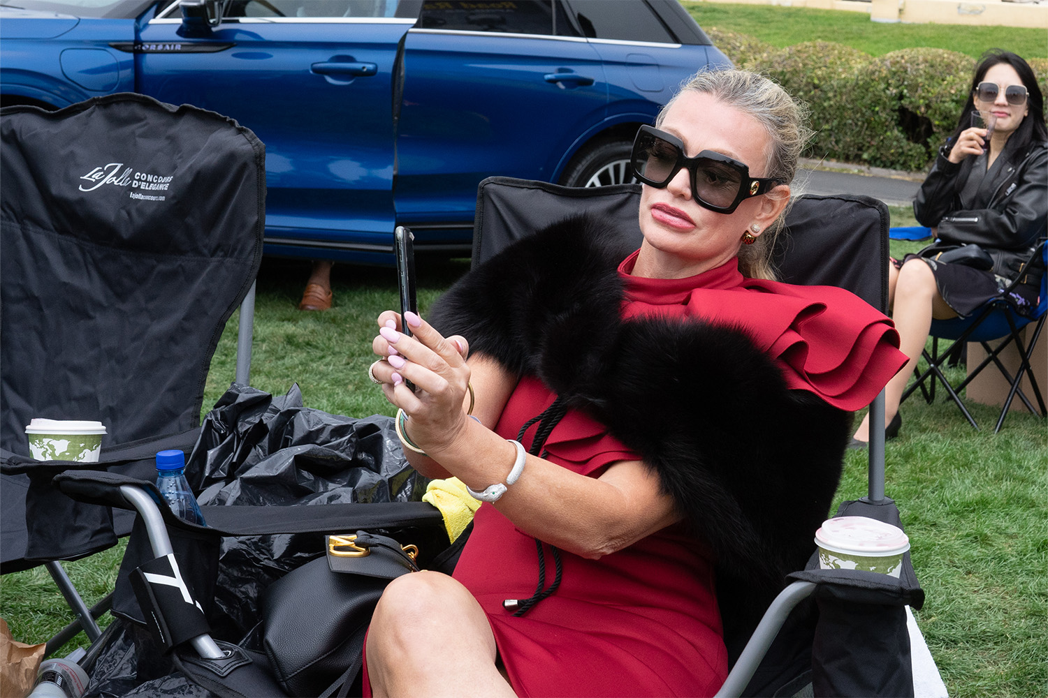 Spectator at Concourse d'Elegance at Pebble Beach