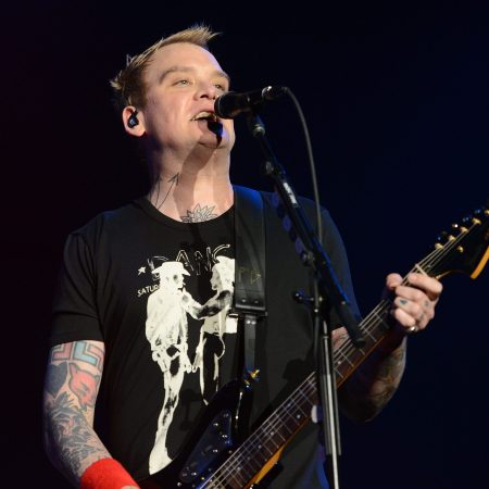 Matt Skiba of Blink 182 and Alkaline Trio performs onstage during KROQ Almost Acoustic Christmas at The Forum on December 10, 2016 in Inglewood, California.