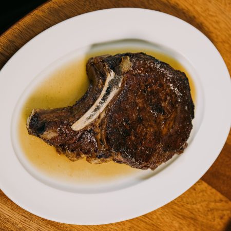 The ribeye steak at Gus's chop house