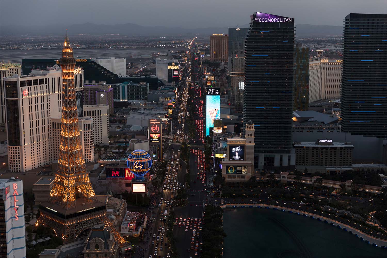 Aerial photo of the Las Vegas Strip