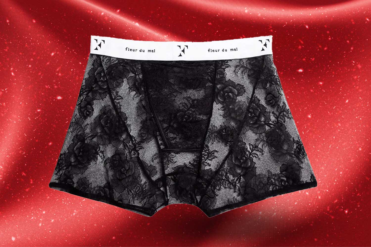 Fleur du Mal Mens Bouquet Lace Boxer Brief