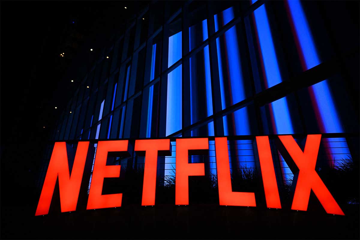 he Netflix logo is seen at the Netflix Tudum Theater in Los Angeles, California, on September 14, 2022