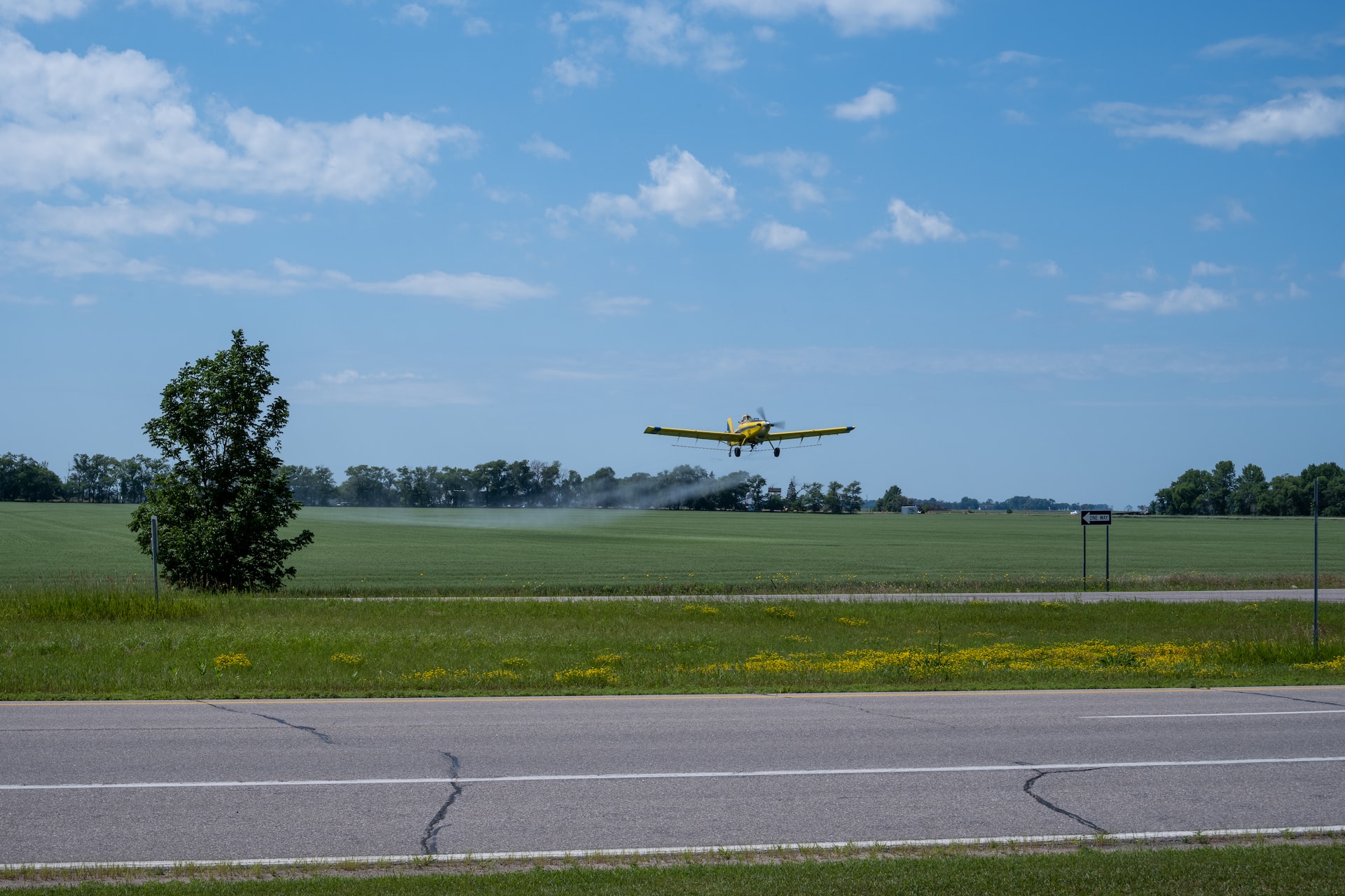 Spraying crops