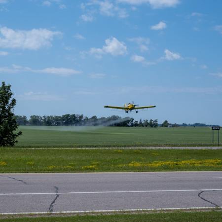 Spraying crops