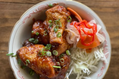 The Sweet N' Tangy Sticky Wings from the Katherine in Fort Lauderdale. We got the recipe from chef Timon Balloo.