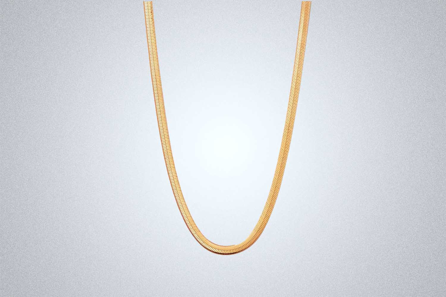 Mejuri Bold Herringbone Chain Necklace