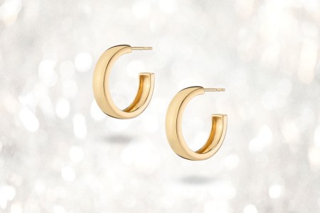 Aurate Gold Square Edge Hoops Medium