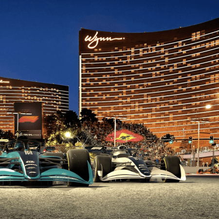 Promo art from Wynn Las Vegas and F1.