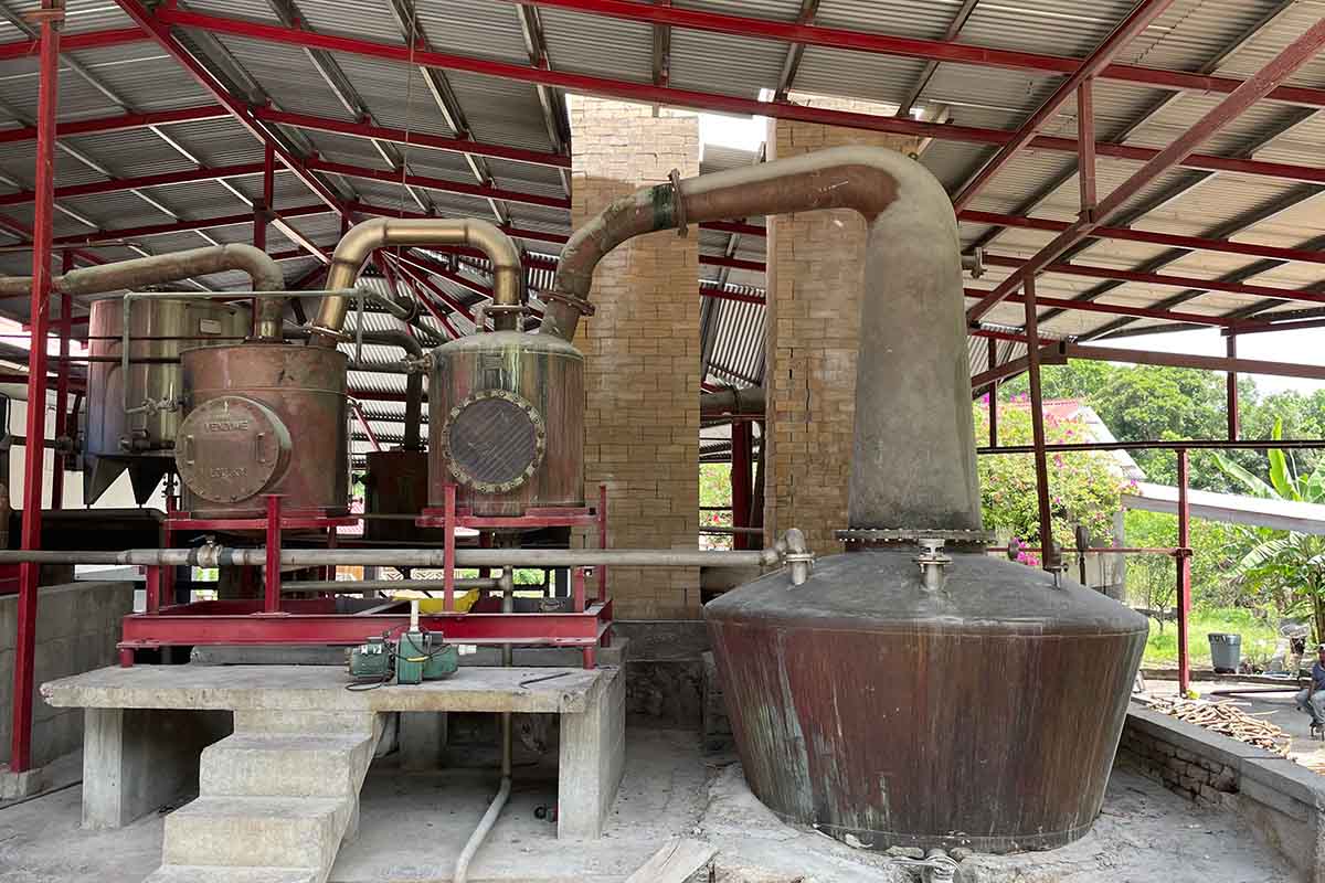 A still from Grenada's long-running River Antoine Distillery