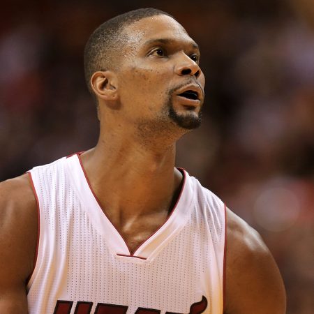 Former Heat forward Chris Bosh at a game in 2016 in Miami.