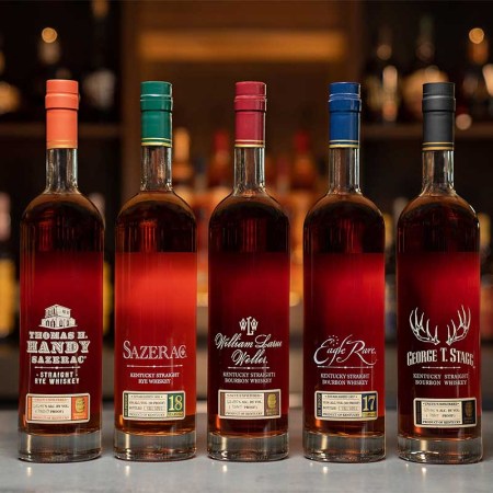 The five bottles from this year's Buffalo Trace Antique Collection