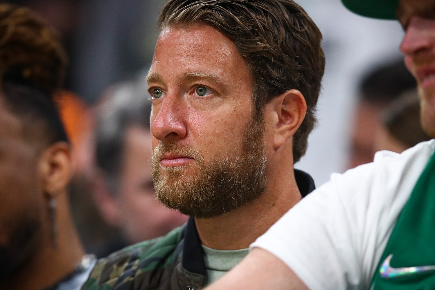 Barstool Sports founder Dave Portnoy at a basketball game. Portnoy's lawsuit against Insider was dismissed in November 2022.