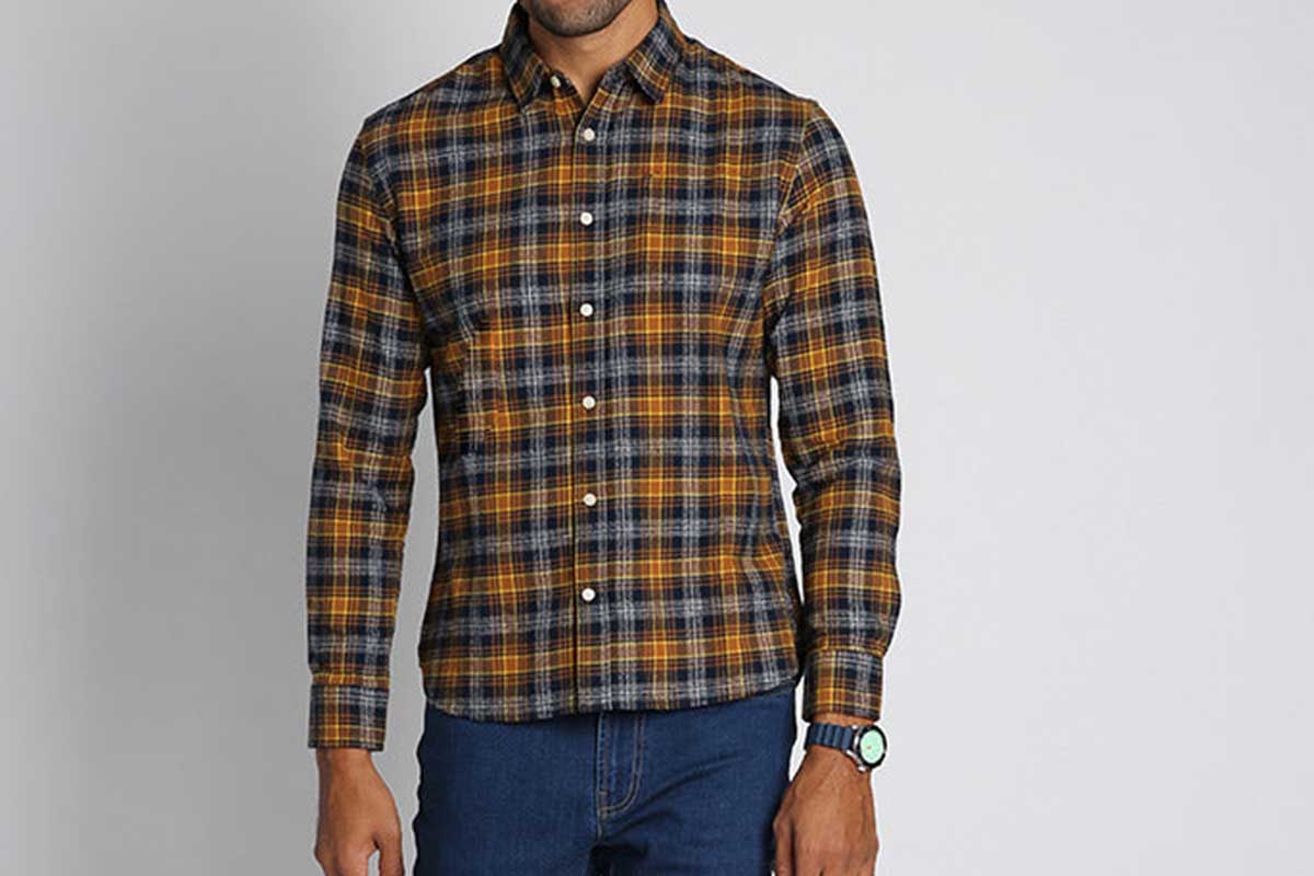 Khaki Plaid Midweight Flannel