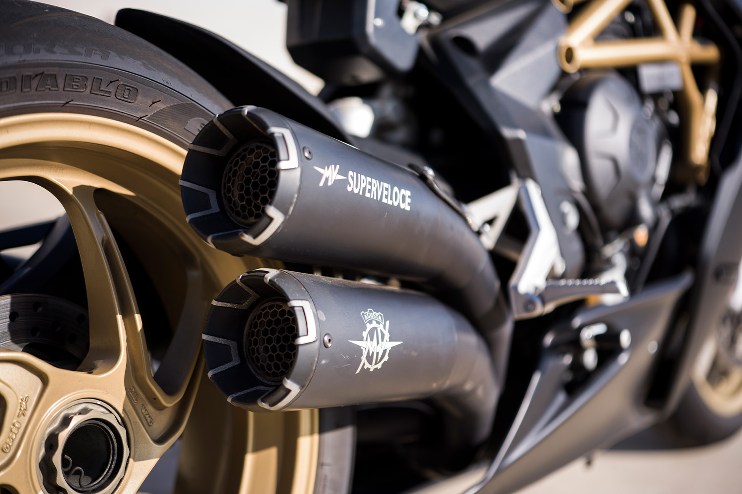 Detail on the MV Agusta Superveloce 800 