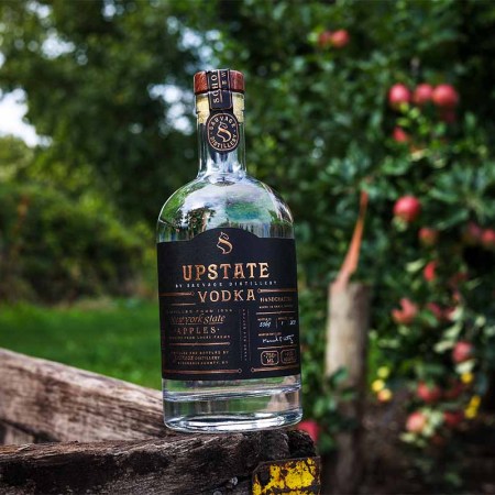 A bottle of Upstate Vodka at Sauvage Distillery