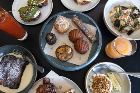 brunch spread at the noortwyck with pastries, avocado toast, farro and french toast