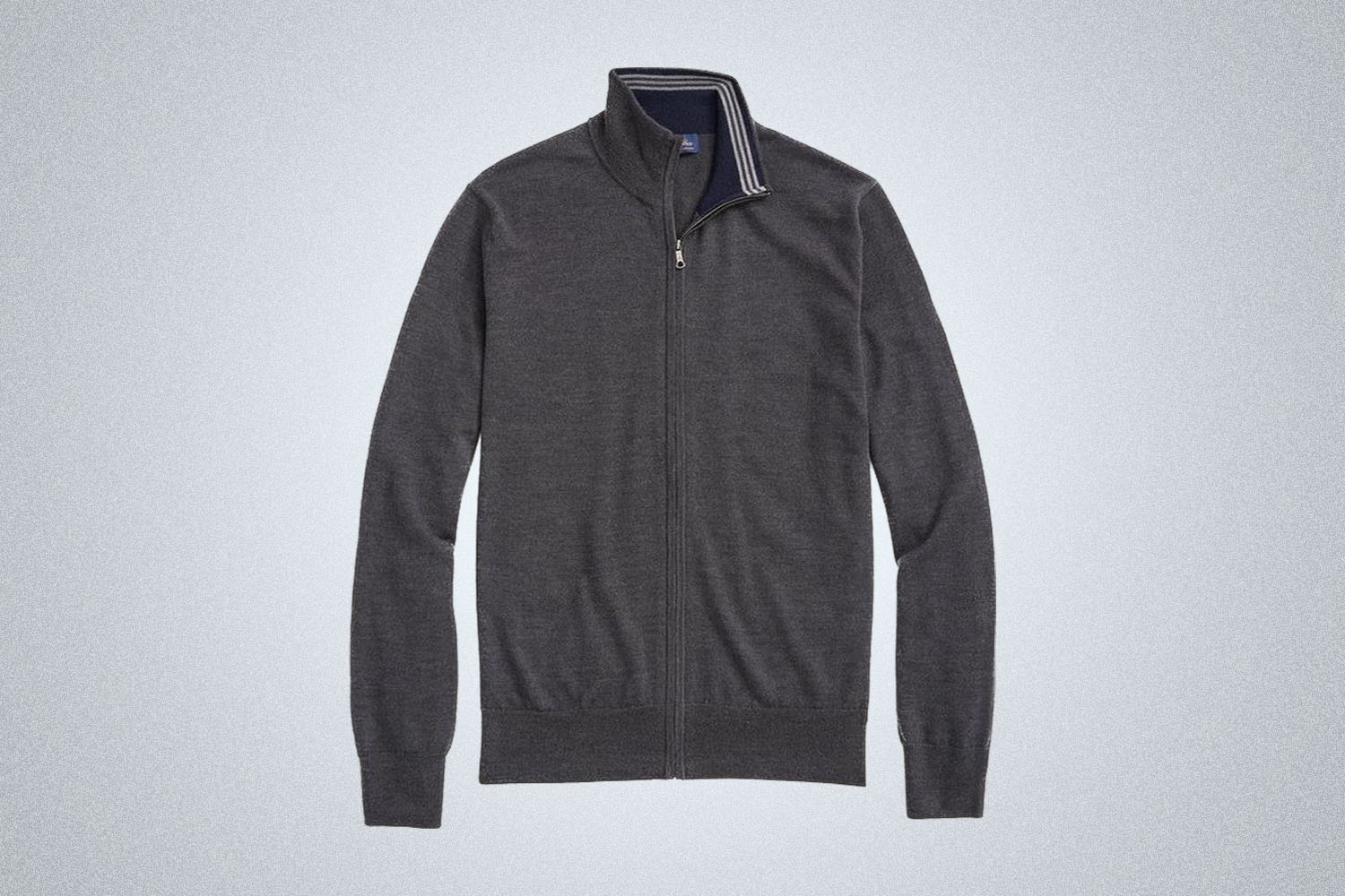 Brooks Brothers Merino Wool Zip Cardigan