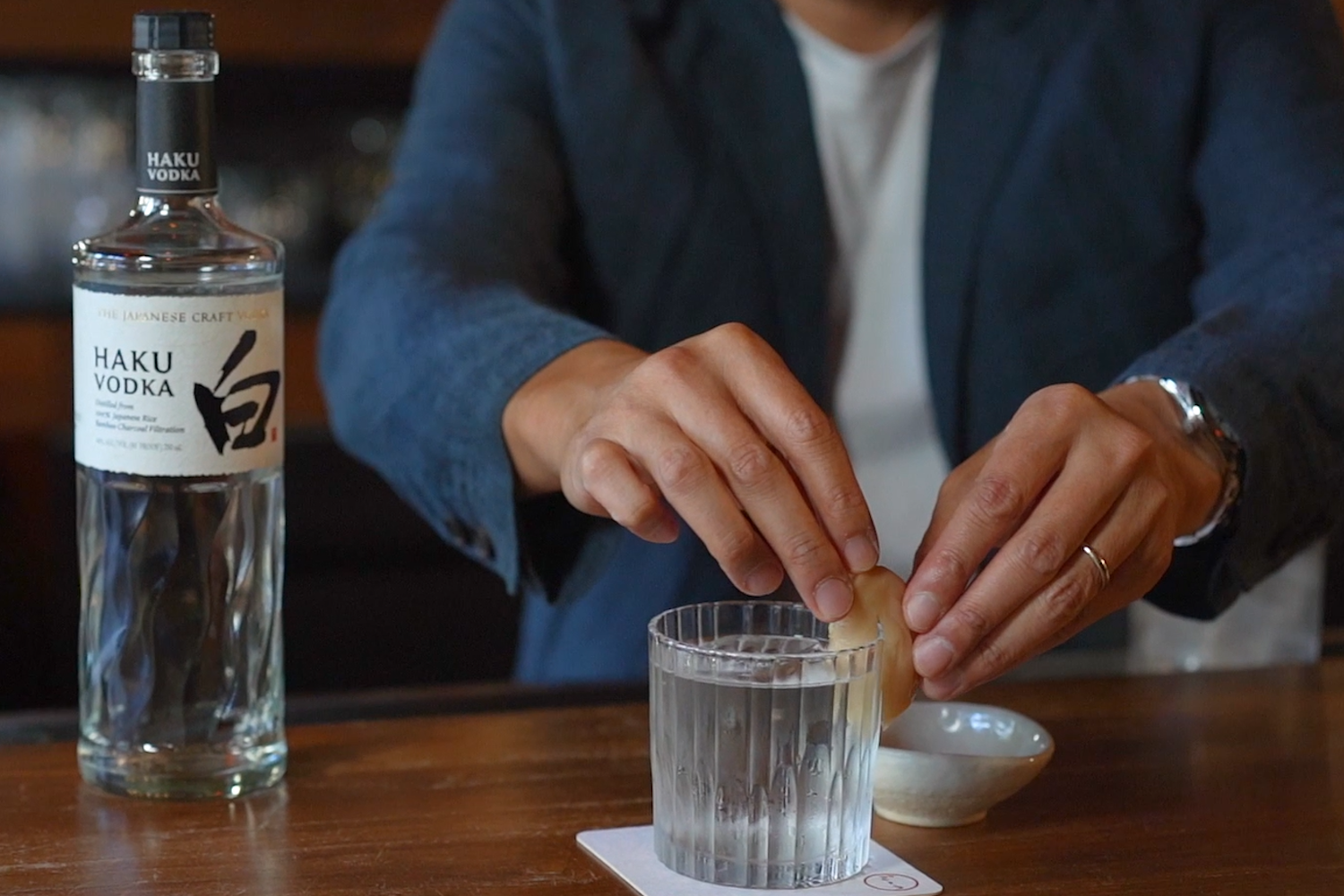 Hakumai Martini at Bar at Nakaji