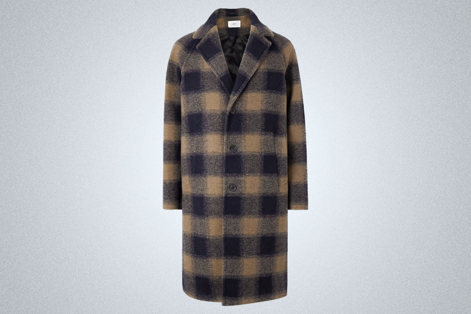 Mr P Checked Wool-Blend Felt Coat￼