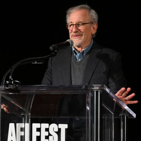 Steven Spielberg speaks onstage during AFI Fest 2022: Red Carpet Premiere of "The Fabelmans" at TCL Chinese Theatre.